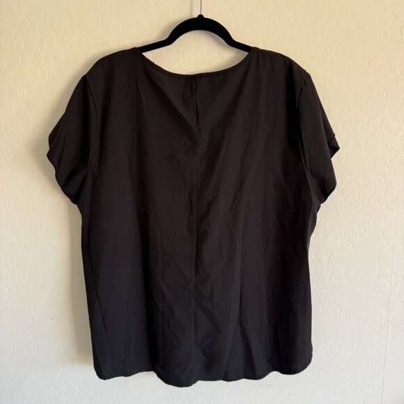 SHEIN Curve Bow Front Blouse | Black | Size 2XL - Picture 3 of 3